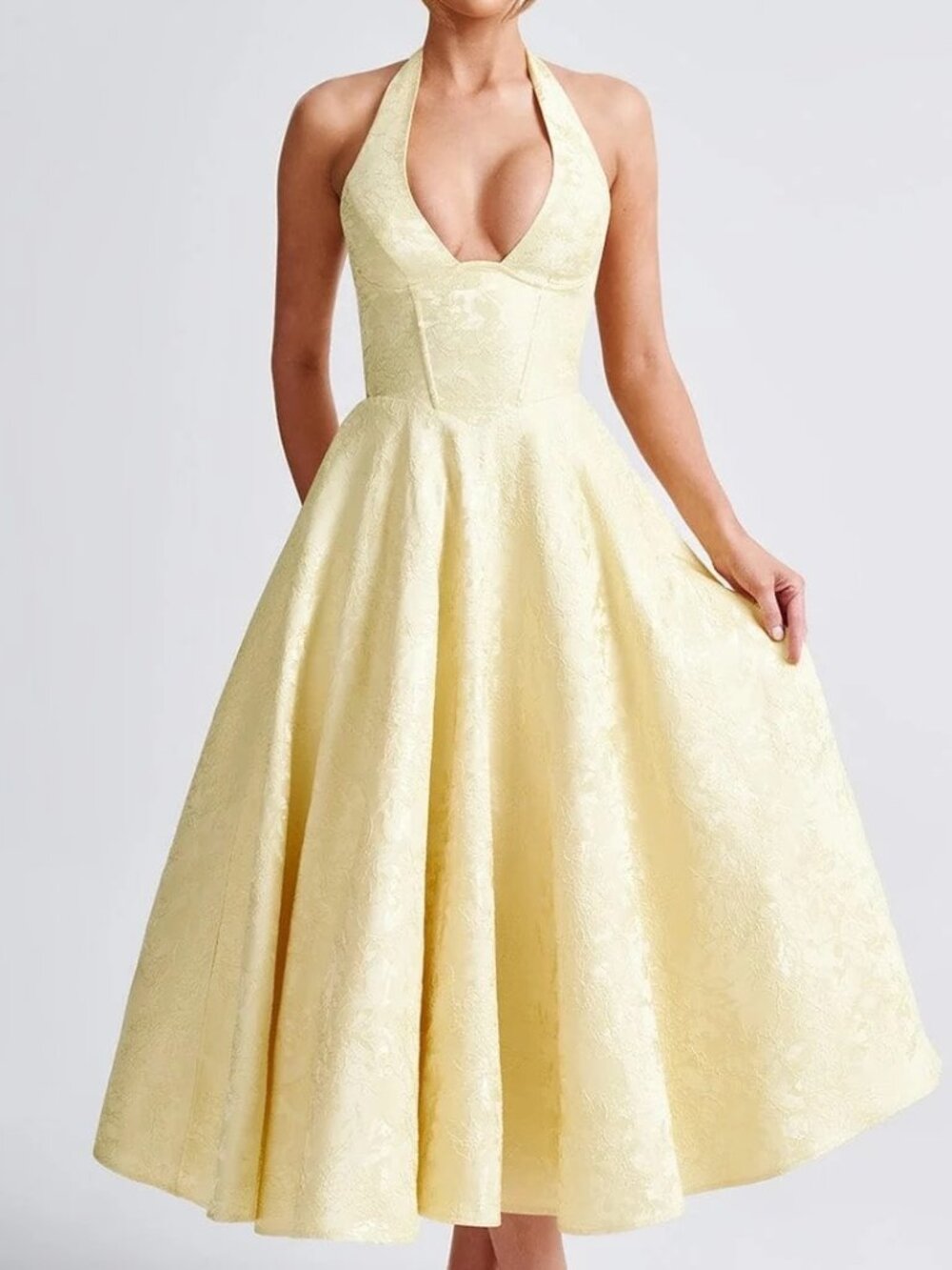 BABYBOO Halter Midi Dress